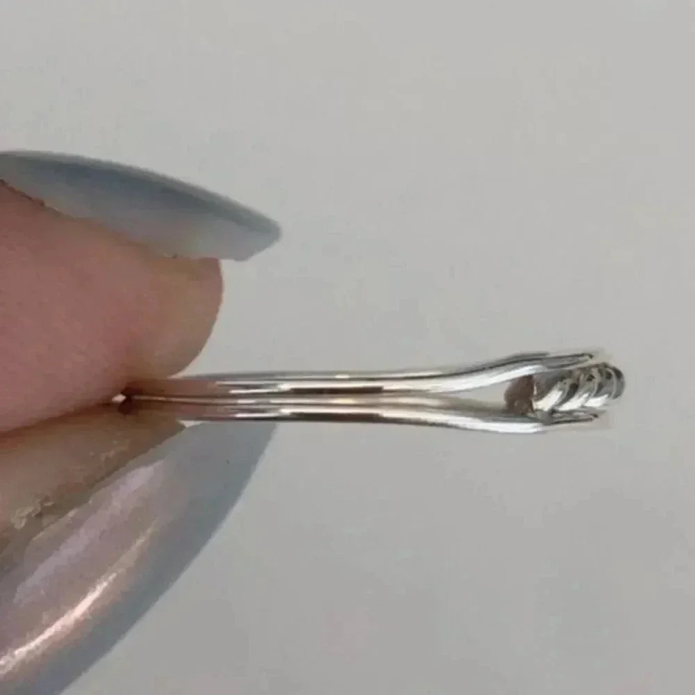 925 Sterling Silver Front 3D Twist Ring NWT